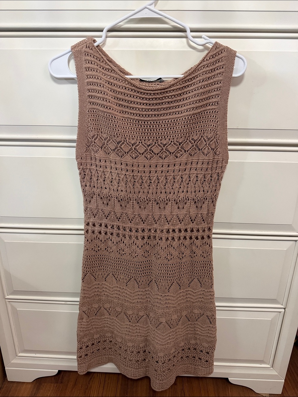Zara Pointelle Knit Dress